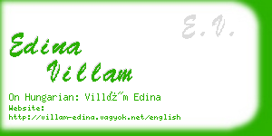 edina villam business card